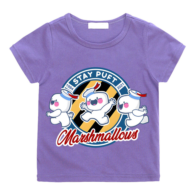 Camiseta con estampado de cazafantasmas para niños, Camisa de algodón de manga corta para niñas y niños, ropa bonita de verano de dibujos animados, 100%