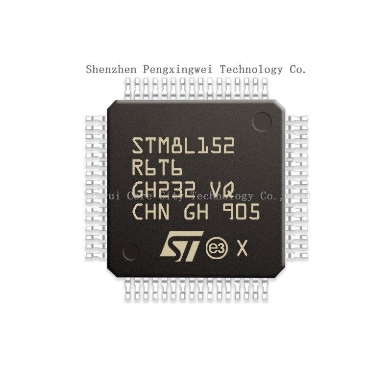 Microcontrolador STM STM8, STM8L, STM8L152 R6T6, STM8L152R6T6, LQFP-64, MCU MPU, SOC, 100% original, novo, em estoque