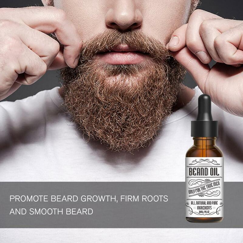 Huile de croissance de barbe naturelle pour hommes, hydratant, lissant, conditionneur, outils de soin de la barbe, Dashing, messieurs, Y0z9