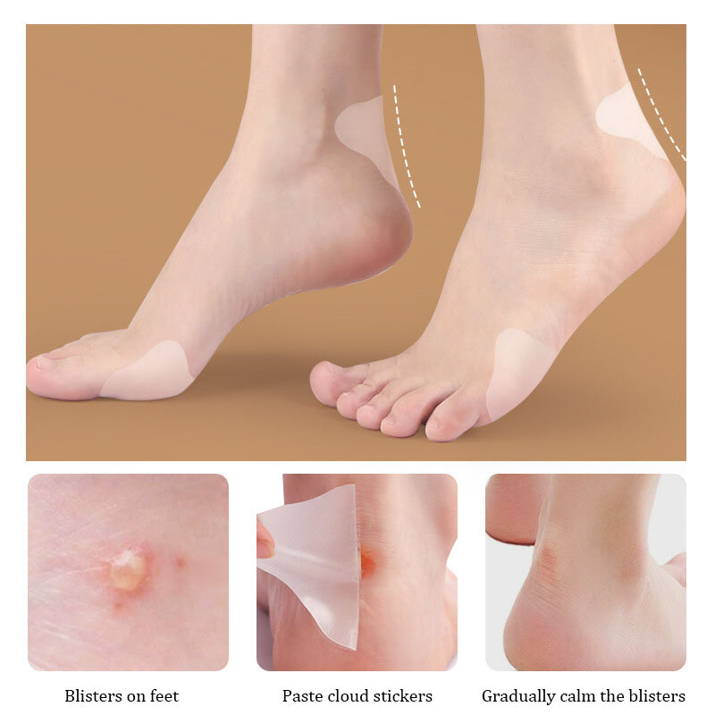Invisible Heel Stickers para Confortável Resistente ao Desgaste, Calos Blisters Gel, Protetor de Salto, Patches para Pés, Adesivo