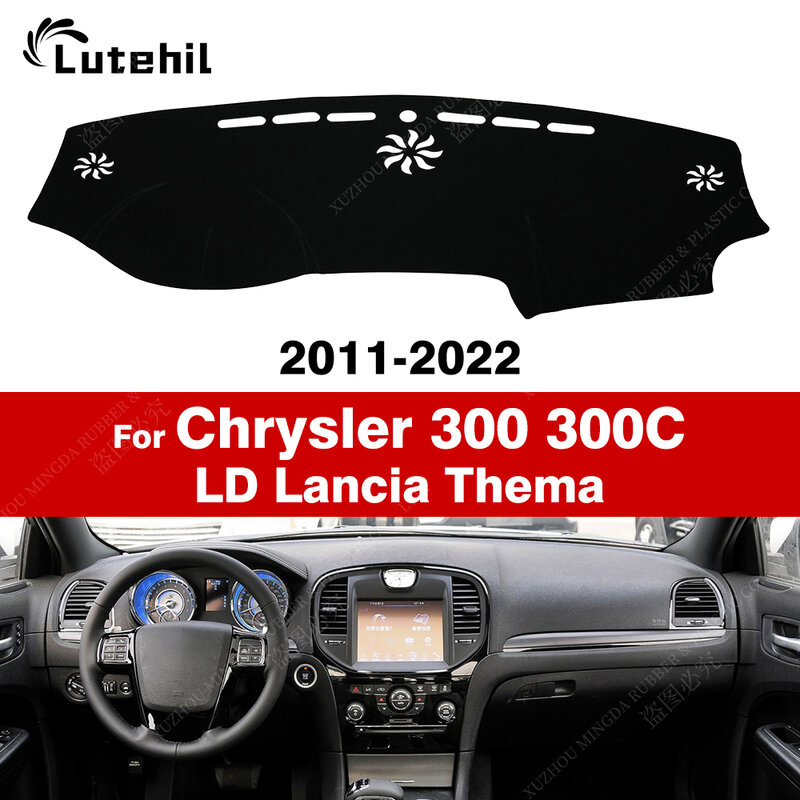 Car Dashboard Cover For Chrysler 300 300C LD Lancia Thema 2011-2022 12 13 14 15 16 17 18 19 20 21 Dash Mat Car Accessories