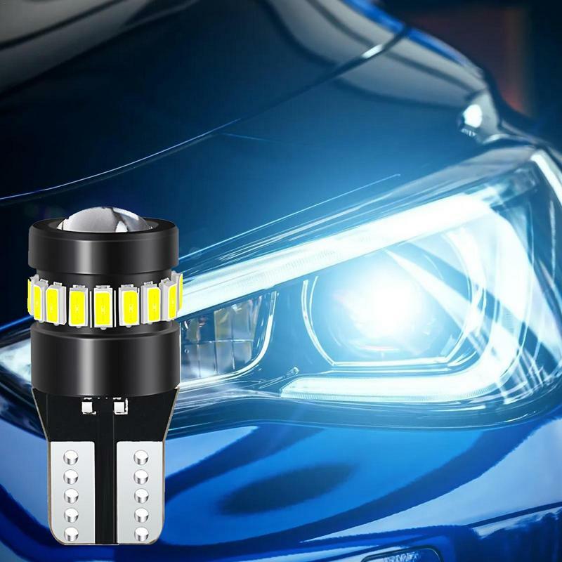ไฟป้ายทะเบียนรถ1.5W T10หลอดไฟ lampu depan LED ที่ทำงานได้ยาวนาน T10 3014สว่างมากอุปกรณ์ไฟ155ลูเมนสำหรับรถยนต์