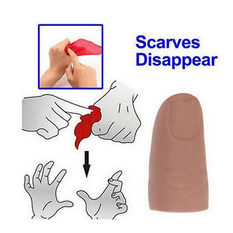 Magia dedos falsos prótese polegar truque dedo ponta para fazer objetos aparecer ou desaparecer seda close-up palco mostrar prop
