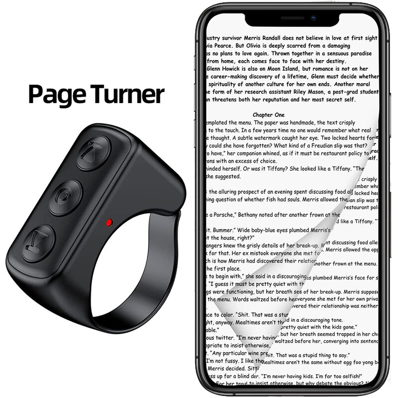 บลูทูธรีโมทคอนโทรล Page Turner สำหรับ iPhone Android iPad iPad โทรศัพท์รีโมทชัตเตอร์ Selfie ปุ่มสำหรับ TIK Tok สมาร์ทคลิก