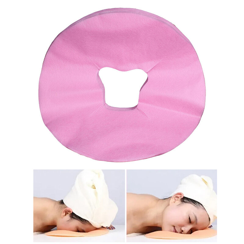 100Pcs Disposable Massage Table Sheets Headrest Pads Face Pillow Cover Cushion Cover Massage Face Cradle Table Head Rest Covers