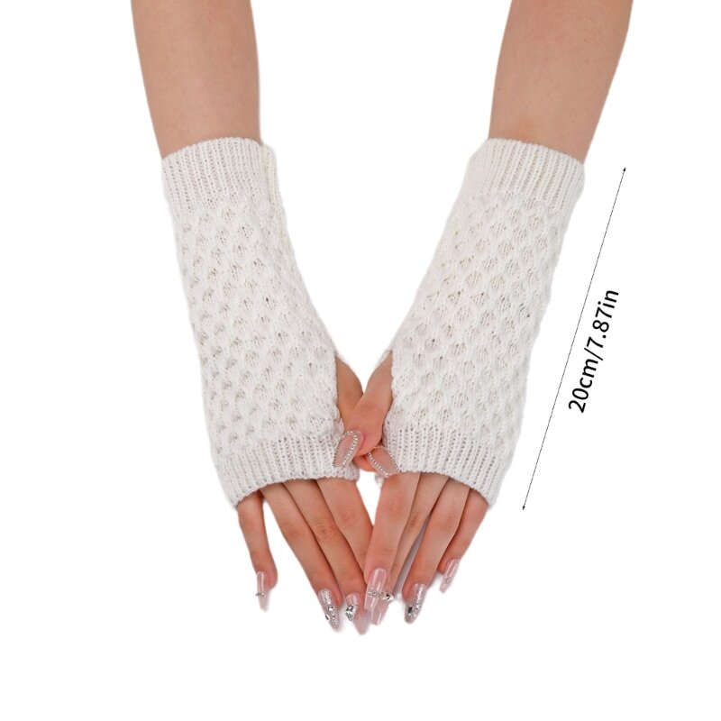 Gants poignet tricotés pour femmes, pour Halloween, longueur poignet, gants bal mascarade
