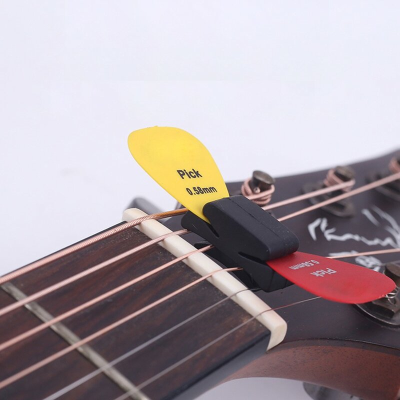 1 * Gitarren Pick Halter Gummi 2.5*1,2 cm Gummi Gitarre Pick Gitarren teile & Zubehör für Bass Ukulele Plektrum