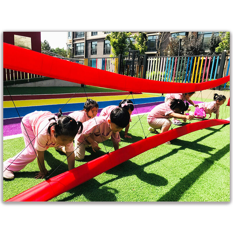 Kindergarten Play Kids Child Hopscotch Crossing Net Crawl  Fun Sports Outdoor Games EPE Mat Pad Sensory Toys Running Training