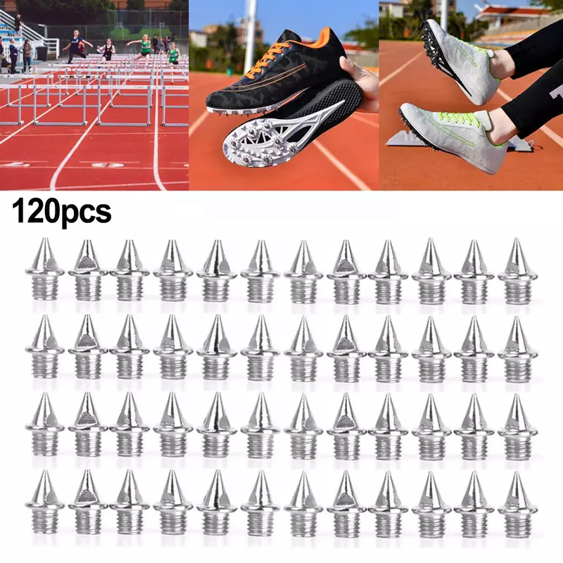 Pointes en acier pour chaussures, pointes argentées et dorées, compétition cross-country, course à pied, piste d'athlétisme, 0.25 po, 0.25 po