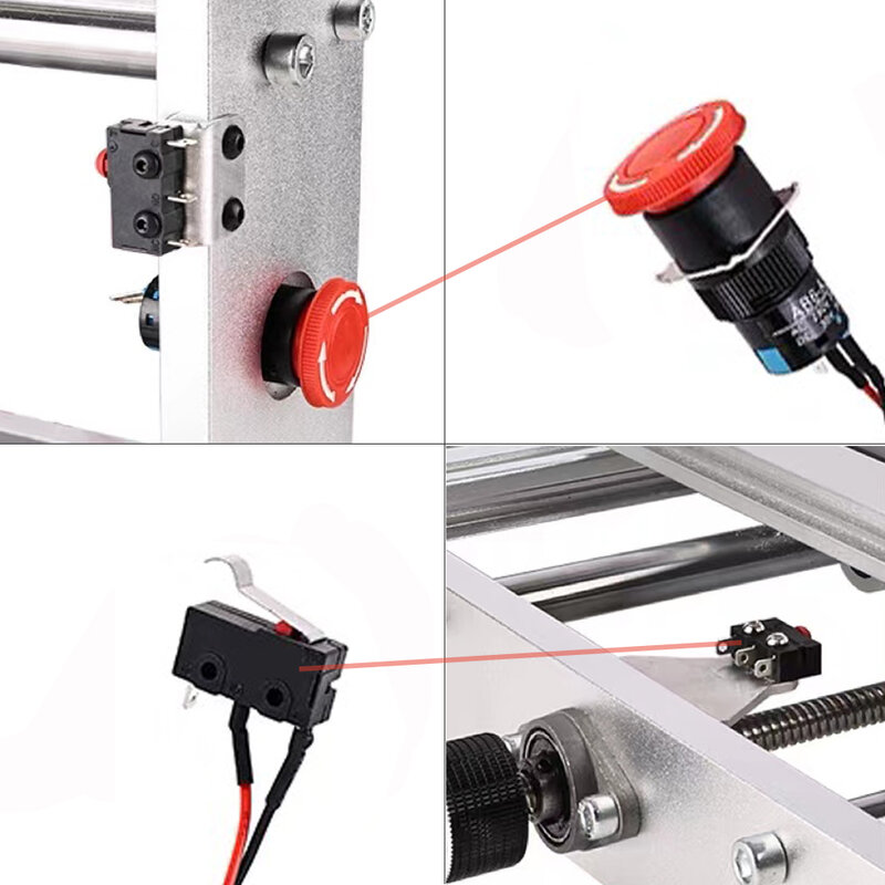 2-Pin Limit Switch Emergency Stop, CNC Engraving Machine Parte, Acessórios para 3018 Pro, 3018 Max, 3018 Plus