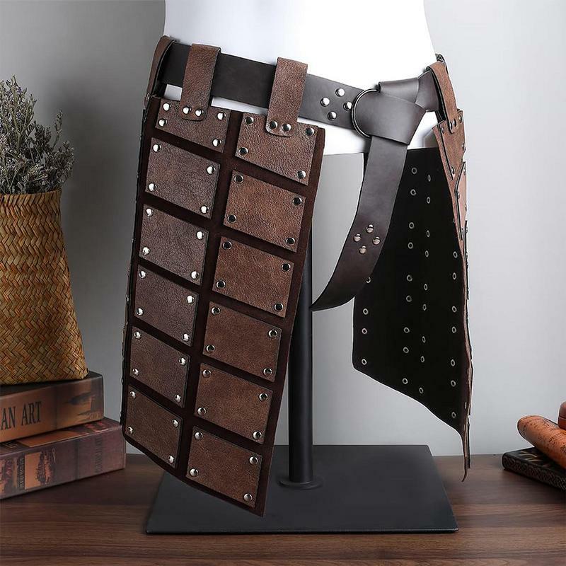 Cinturón de muslo Medieval Retro, Protector de cintura de doble cara, protección de muslo para hombres, disfraz de Cosplay Medieval realista para fiesta