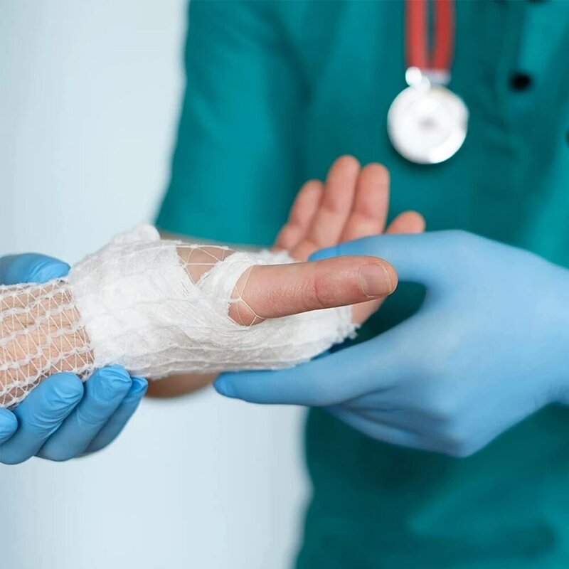 1 rolka elastyczny opatrunek z siatki bandaż rękawowy włóknina oddychające elastyczna bandażowa opatrunki na kciuki