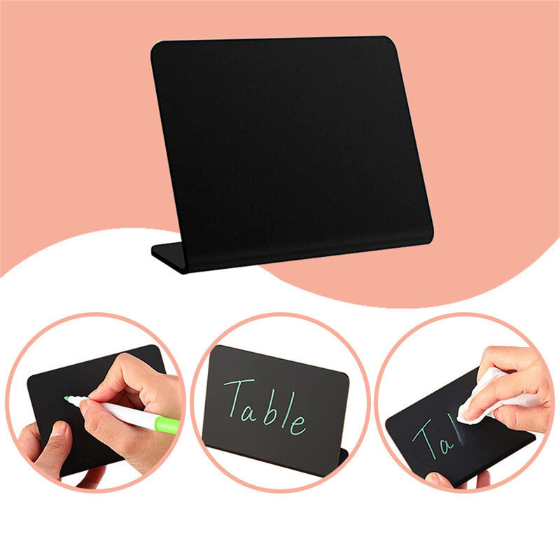Small Blackboard Sign Message Board Price Tag Holder Tabletop Signs Wedding Party Number Weddings Desktop Office Meeting Memo