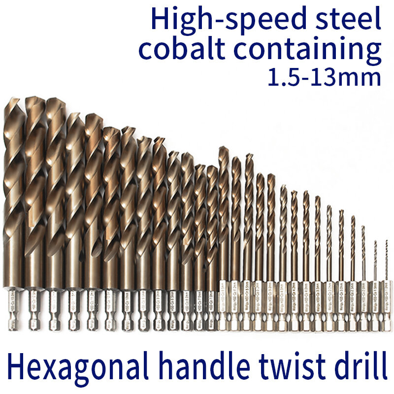 1/4 hexagonal handle Fried Dough Twists drill lengthen cobalt m35 electric hand drill air screwdriver interface