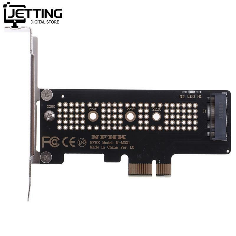 1 PC NVMe PCIe M.2 NGFF SSD untuk PCIe X1 Adaptor Kartu PCIE X1 untuk M.2 Kartu dengan Braket