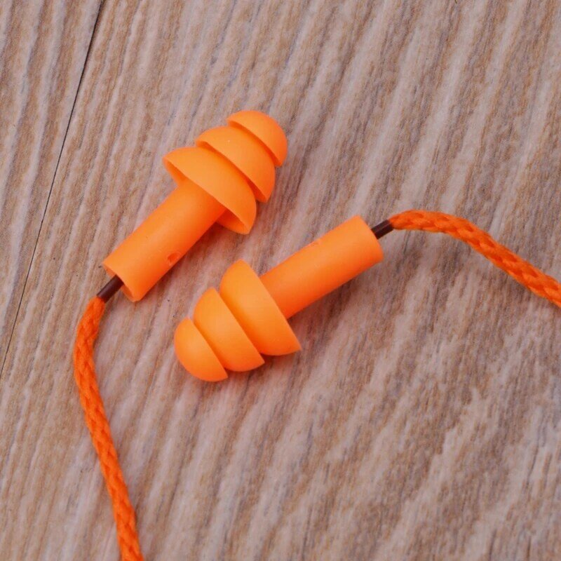 Miękkie silikonowe zatyczki do uszu z redukcją szumów nauszniki ochrona słuchu nowy Dropship