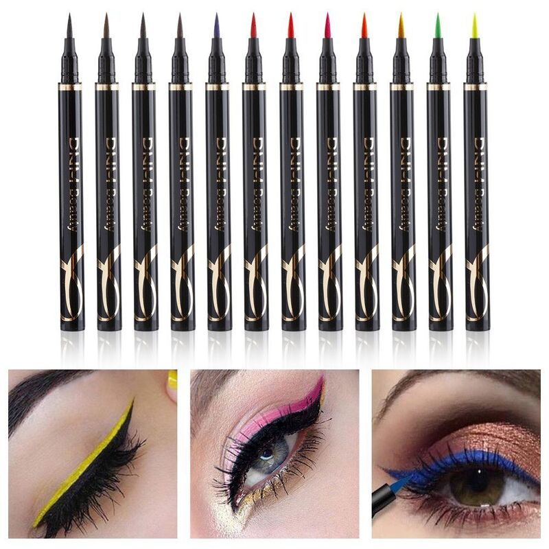 High Pigmented Colored Eyeliner Pearlescent Eyes Makeup Natural Cosmetics Tools for For Beginner Professional