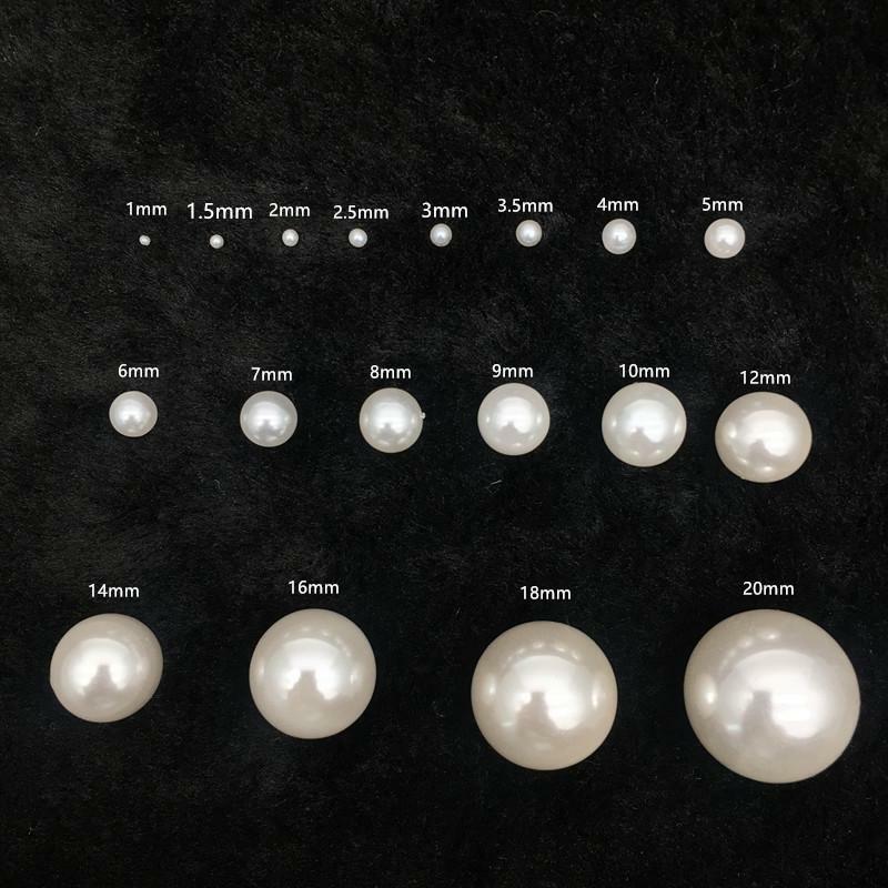 New 3-16mm ABS Acrylic Spacer Beads Loose Imitation Pearl Beads For Making Jewelry Bracelet Necklace DIY Craft Needlework Tools