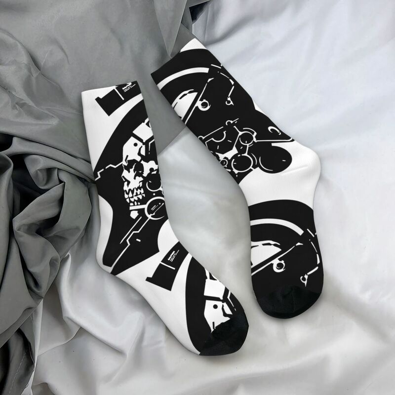 Glückliche lustige Schädel Männer Socken Vintage Harajuku M-Metal Ausrüstung Hip Hop Neuheit nahtlose Crew verrückte Socke Geschenk gedruckt