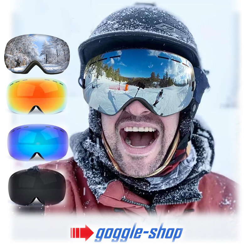 Occhiali da sci occhiali da snowboard uomo Snowboard occhiali da sci donna sci di montagna sci e sport sulla neve con luce sferica