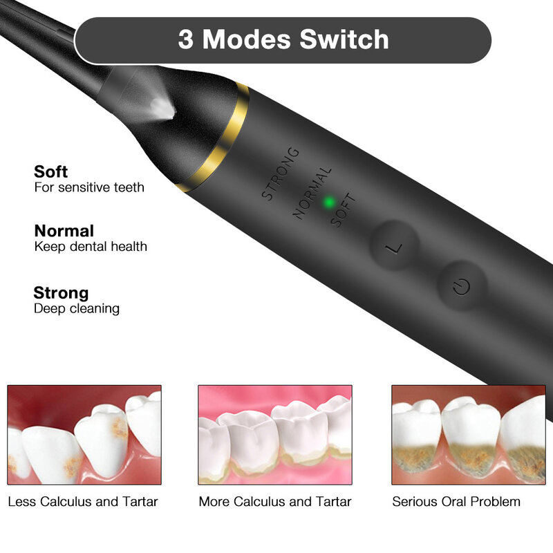 Ultrasonic Oral Dental Scaler, Remoção de cálculo tártaro, Tooth Stain Cleaner, Dispositivo de branqueamento dos dentes