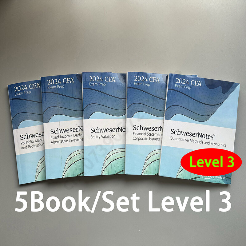 Paper Edition Textbook for Chartered Financial Psychedelic, 4, 3, Nível 1, Nível 2, Nível 3, 2024