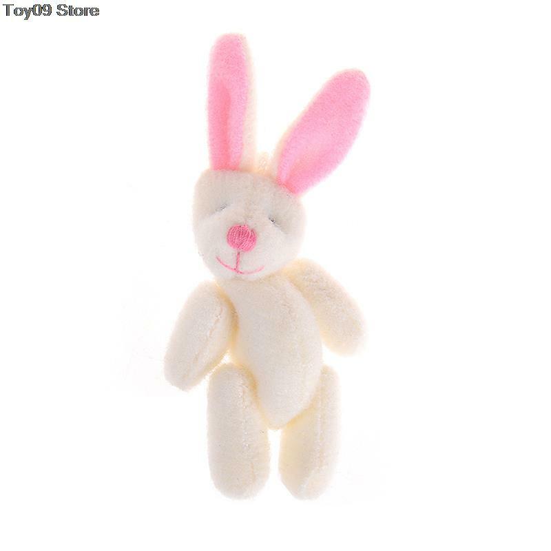 Hot sale 3.5/4/4.5/6/8cm Soft Plush Bunny Bear Mini Joint Rabbit Bear Pendant For Key Chain Bouquet Toy Doll DIY Ornaments Gifts