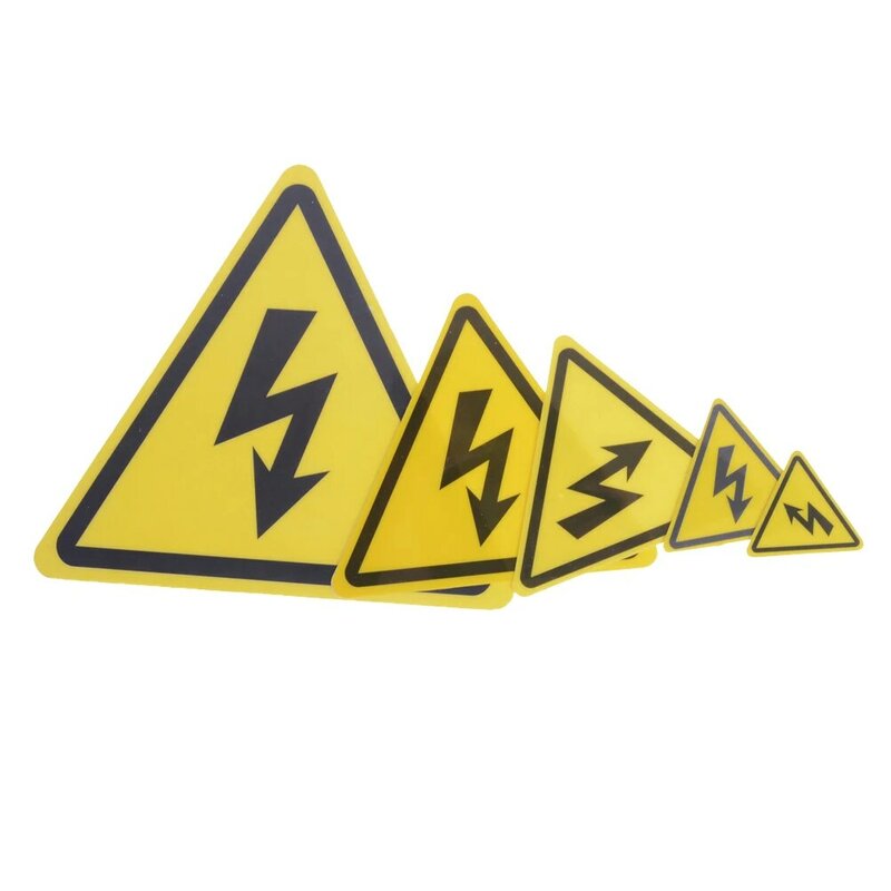 Nieuwe 2 Stuks Hoge Kwaliteit Gevaar Hoogspanning Elektrische Waarschuwing Veiligheidslabel Teken Sticker