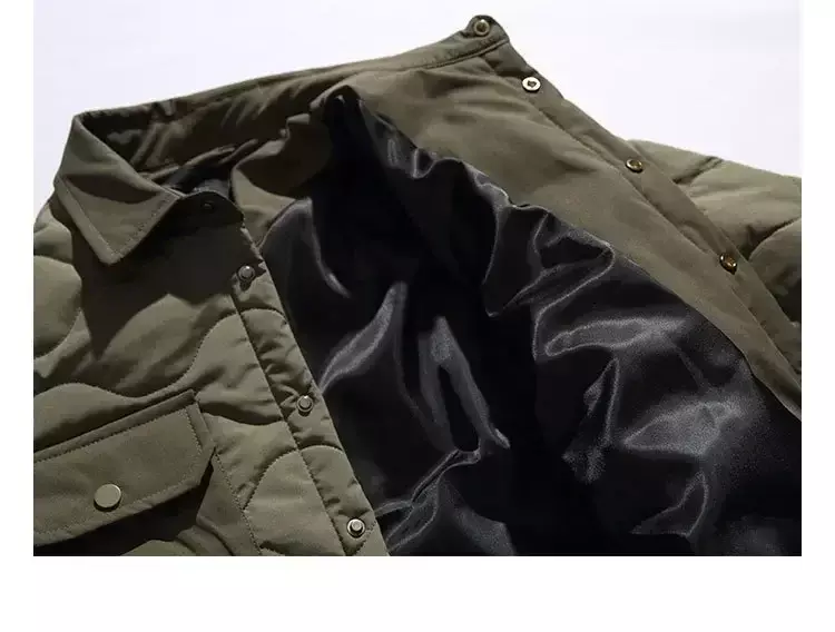 Jaqueta de algodão carga vintage multi bolsos masculino, cardigã grosso, casacos acolchoados, moda de rua masculina, inverno, 2023