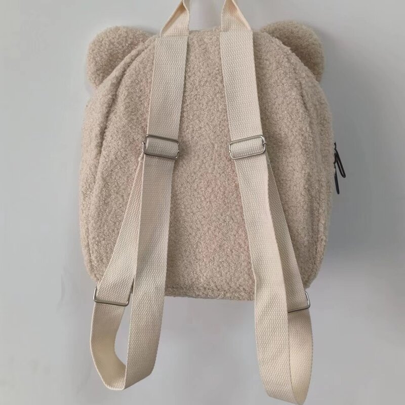 Pluszowy plecak z haftowanym imieniem jesienno-zimowym dziecięcym torby na ramię na zewnątrz spersonalizowane torby na prezenty dla dzieci