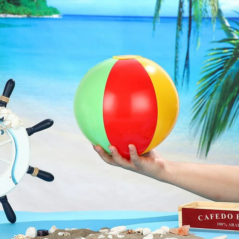 كرة شاطئ قابلة للنفخ متعددة الألوان ، ديكورات الحفلات ، ألعاب صيفية للأطفال