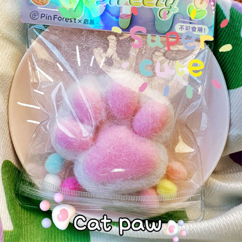 150g Handmade Silicone Cat's Paw Stress Relief Toy Mochi Taba Squishy NEW Fidget Toy