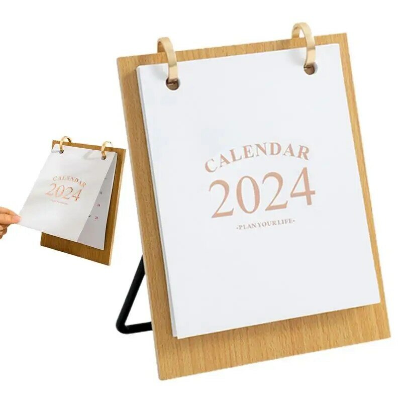 Kalender meja berdiri, Meja bisa dilepas dekorasi kayu Desktop dekorasi rumah untuk siswa guru pekerja meja dekorasi