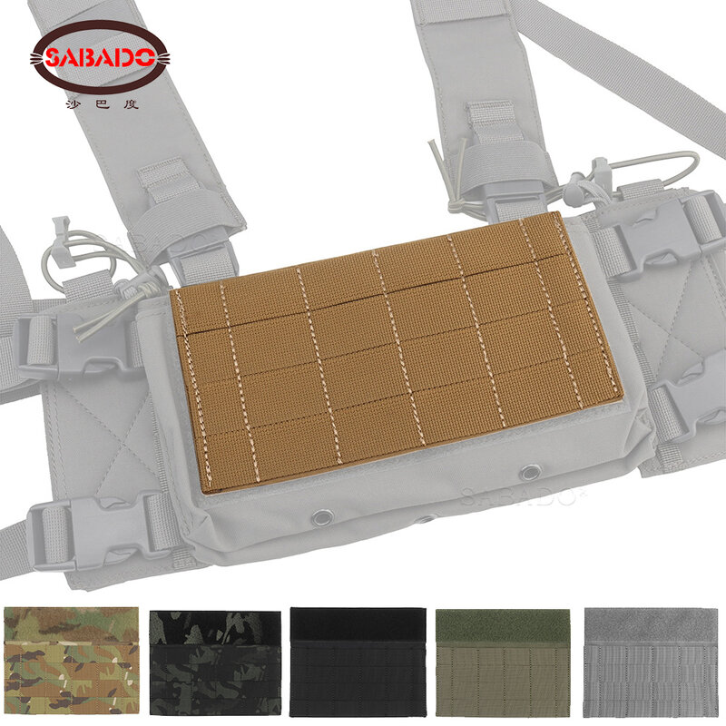 Tático full molle painel micro luta chassis painel de suspensão para mk3 mk4 equipamento de peito colete de caça frente mágica gancho adesivo capa
