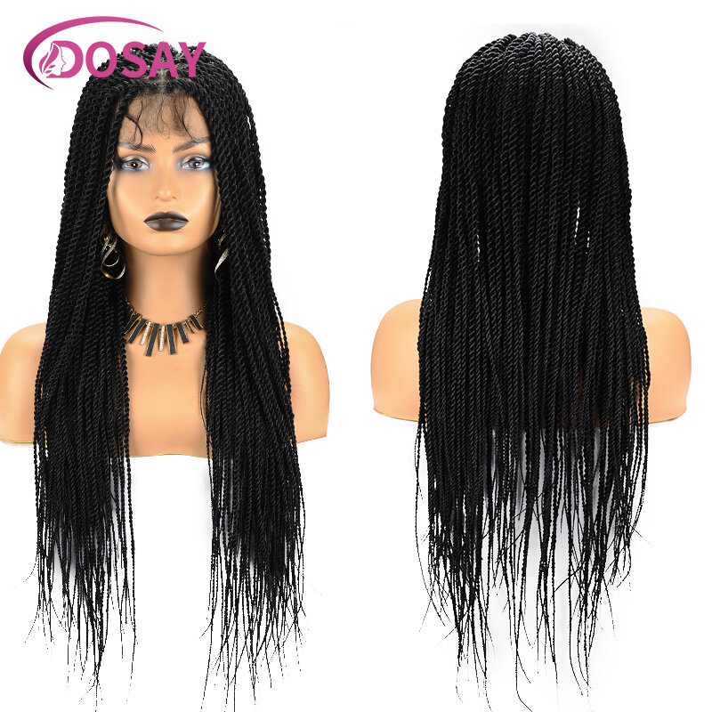 黒人女性のためのフルレースの人工毛ウィッグ,4x4ヘアエクステンション,36インチ