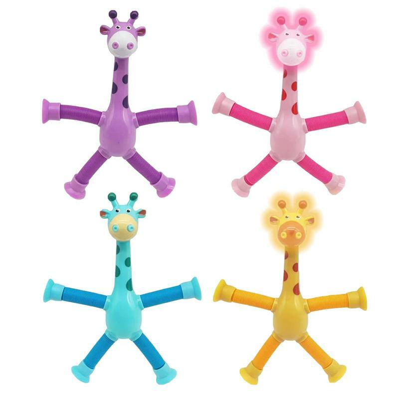 Ventouse télescopique extensible pour enfants, tube de girafe, jouet mentaires oriel, cadeaux de jouet de décompression, forme variée