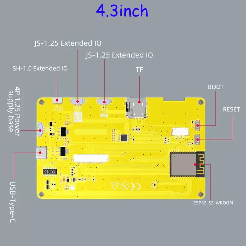 RCmall ESP32 Display Module ESP32-S3 WiFi+BT Development Board 1.9" 2.4" 3.2" 4.3" 5.0" 7.0" IPS R/C Touchscreen LCD TFT Module