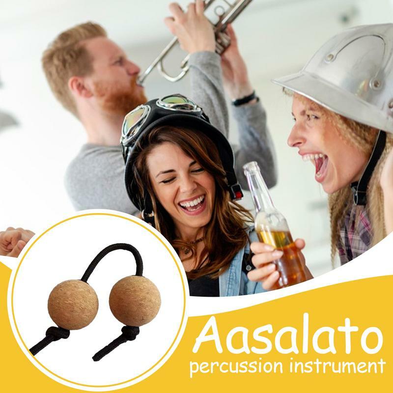 Aslatuas rhythmic Ball 2คู่เครื่อง asalato จังหวะ kashaka ลูกบอลคลาสสิกดนตรีแอฟริกันผู้เริ่มต้น-friendl