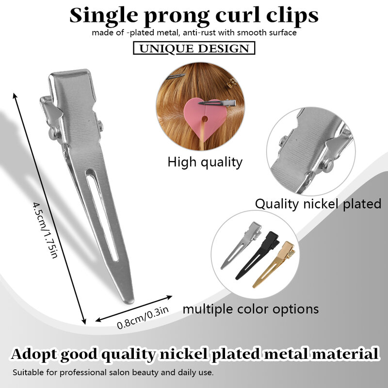Fabrieksprijs 4.5Cm Mini-Formaat Metalen Snijclips Eend Gefactureerd Haarclips Eendenbek Haarspeldjes