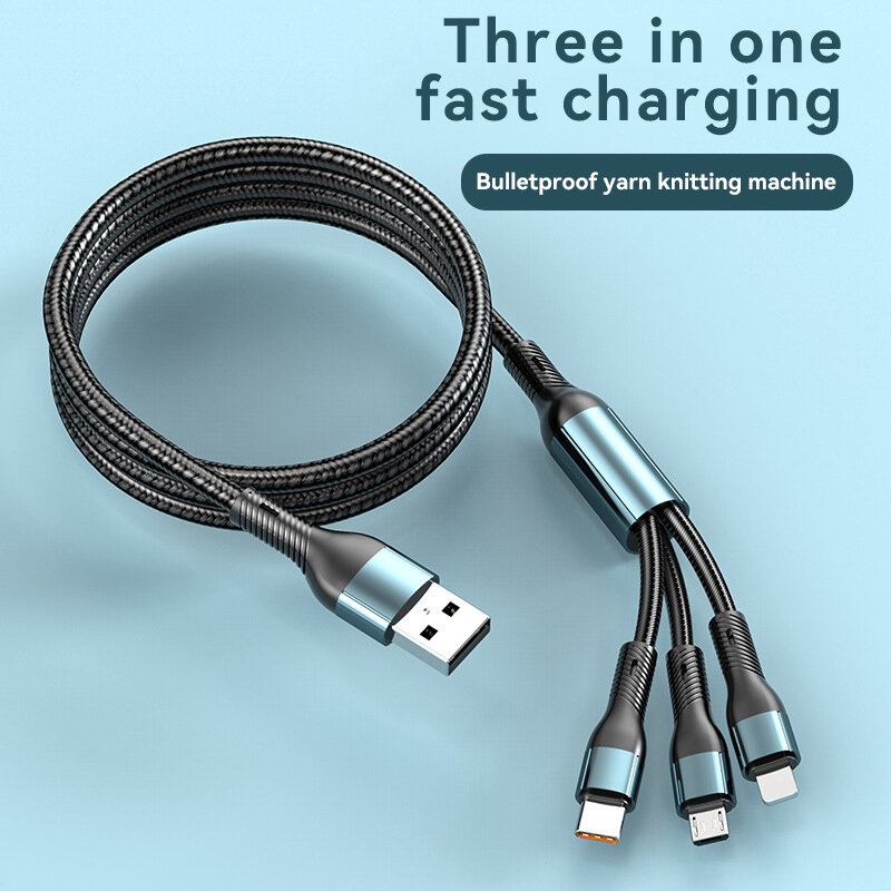 USB-кабель для быстрой зарядки, 120 Вт, 5 А, 3 в 1, кабель Micro USB Type-C, шнур для передачи данных для телефонов Realme, Samsung, Huawei, P50, USB-кабель для зарядки