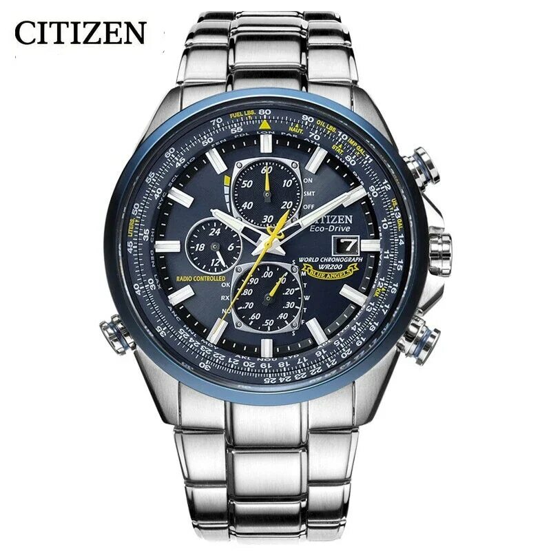 Citizen men relógios de luxo tendência relógio de quartzo luminoso calendário à prova dwaterproof água multi função fantasia redondo relógio automático inoxidável