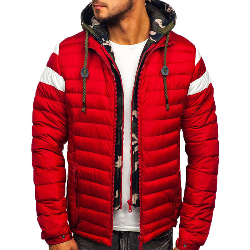 남성용 방풍 다운 코트, 스키용 드로스트링, 열 멋진 캐주얼 재킷