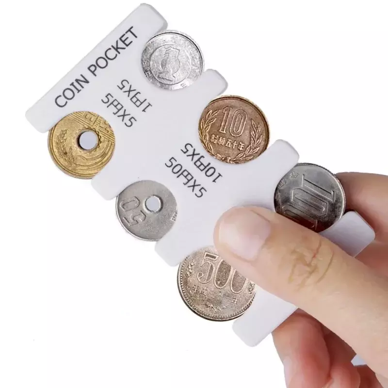 Dompet dompet perjalanan portabel PVC multi-posisi dompet koin klip tas uang gaya Jepang saku koin portabel