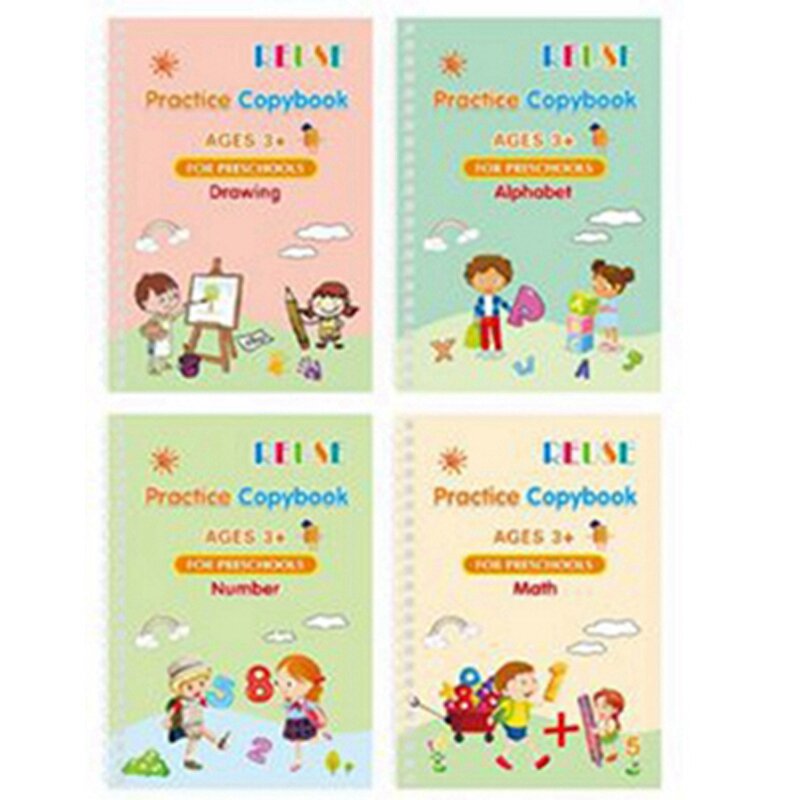 Copybook Board Herbruikbaar Handschrift Oefenboek Voor Kinderen Om Te Leren Schrijven Groove Praktijk Copybook Set Voor Kinderen