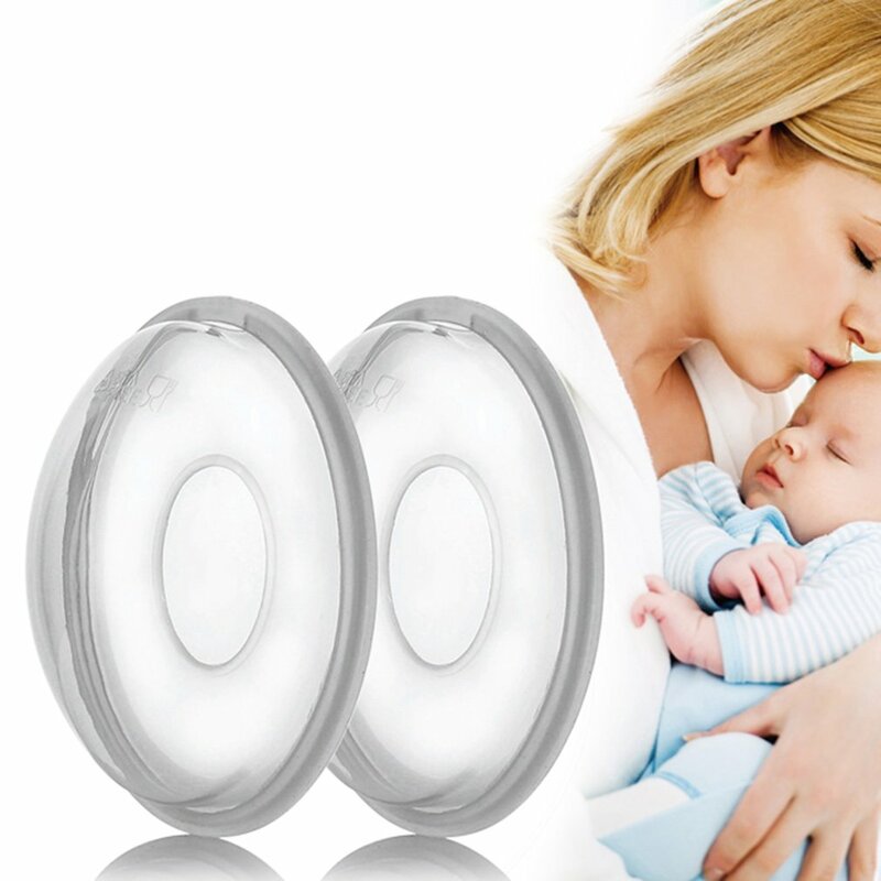 2pc Kieselgel Sammlung Abdeckung Baby Fütterung Muttermilch Sammler weiche postpartale Brustwarze Saug behälter wieder verwendbare Still kissen