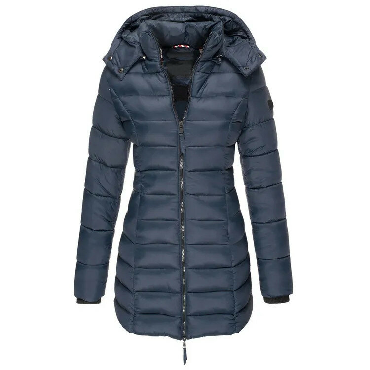 Зимнее женское длинное Прямое пальто, облегающая парка для фитнеса, куртки, повседневные Элегантные пуховые зимние пальто с капюшоном, модная верхняя одежда