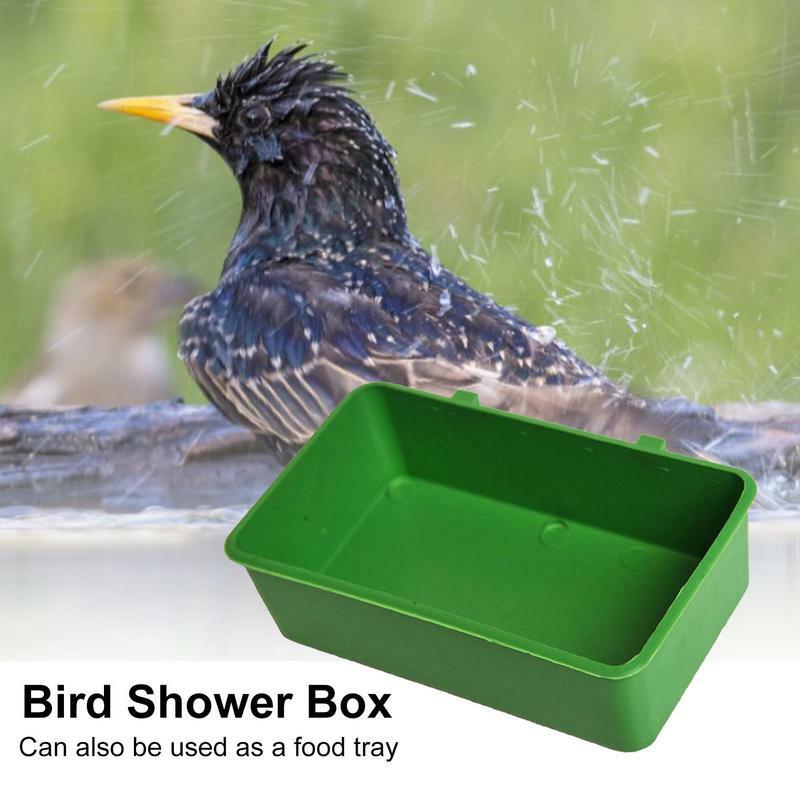 กล่องอาบน้ำกรงนกแก้ว pemandian burung ขนาดเล็กกรงนกอุปกรณ์อาบน้ำนกแก้วอุปกรณ์อาบน้ำอุปกรณ์สำหรับห้องป้อนผลิตภัณฑ์สัตว์เลี้ยงนก