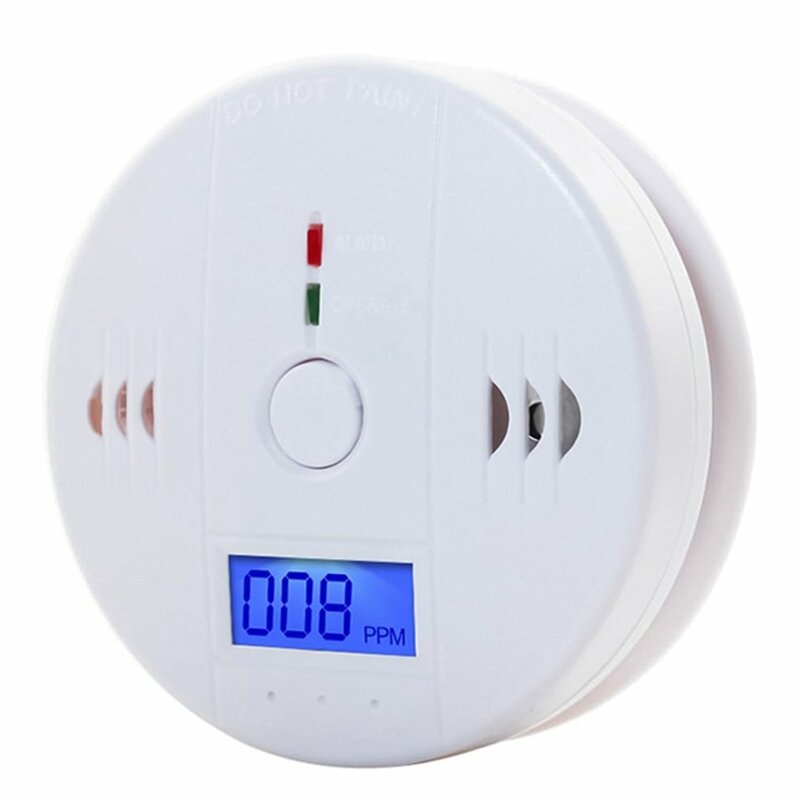 Sensor de carbono alto sensível para casa sem fio co monóxido envenenamento detector de fumaça aviso alarme detector indicador lcd