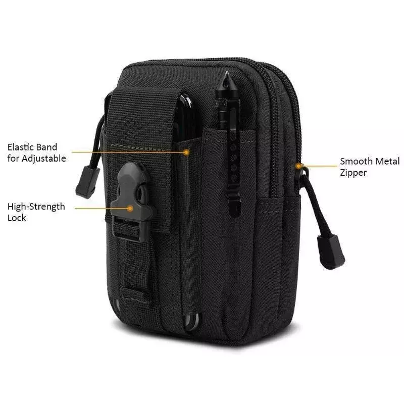 Mobile Phone Case Pouch Waist Bag Waterproof Nylon Multifunction Casual Men Waist Pack Male Small Bag