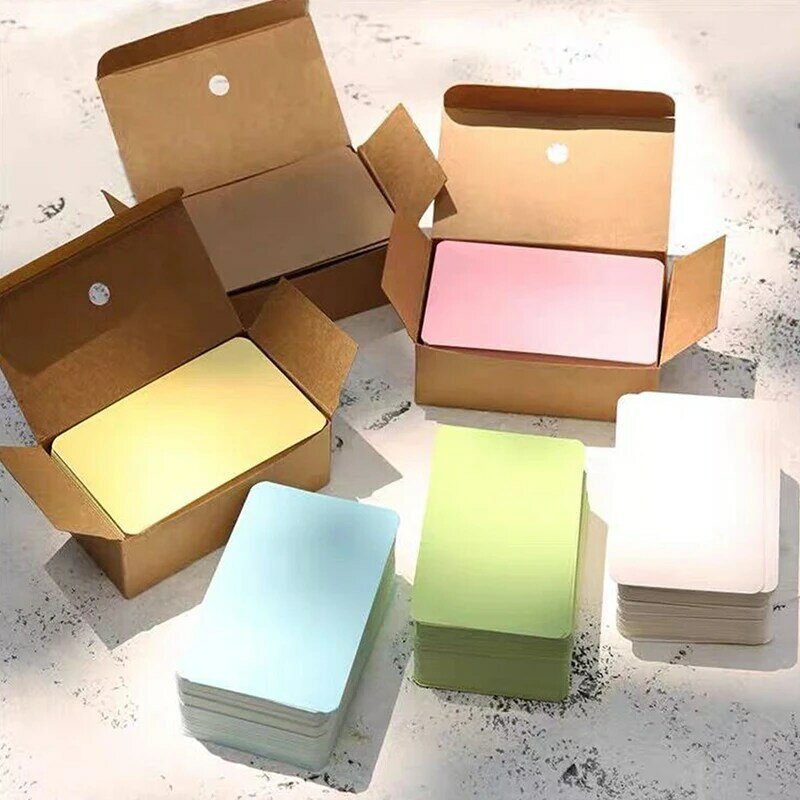 100PC/Box Paper Card Blank Business Card Message Thank You Card Writing Card Label Bookmark Learning Greeting/Invitation Card